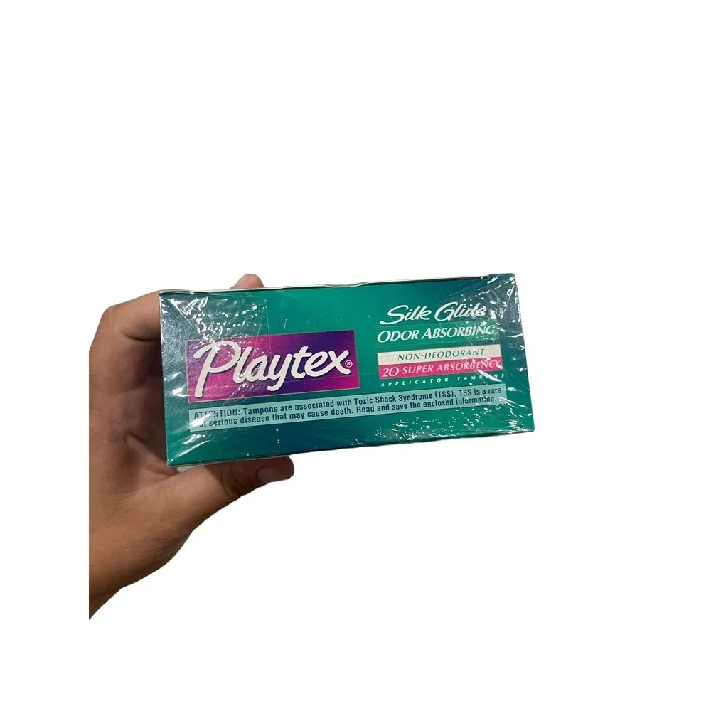 Vintage Playtex Cardboard Tampons 80 Count Display Only Movie New Sealed 1998